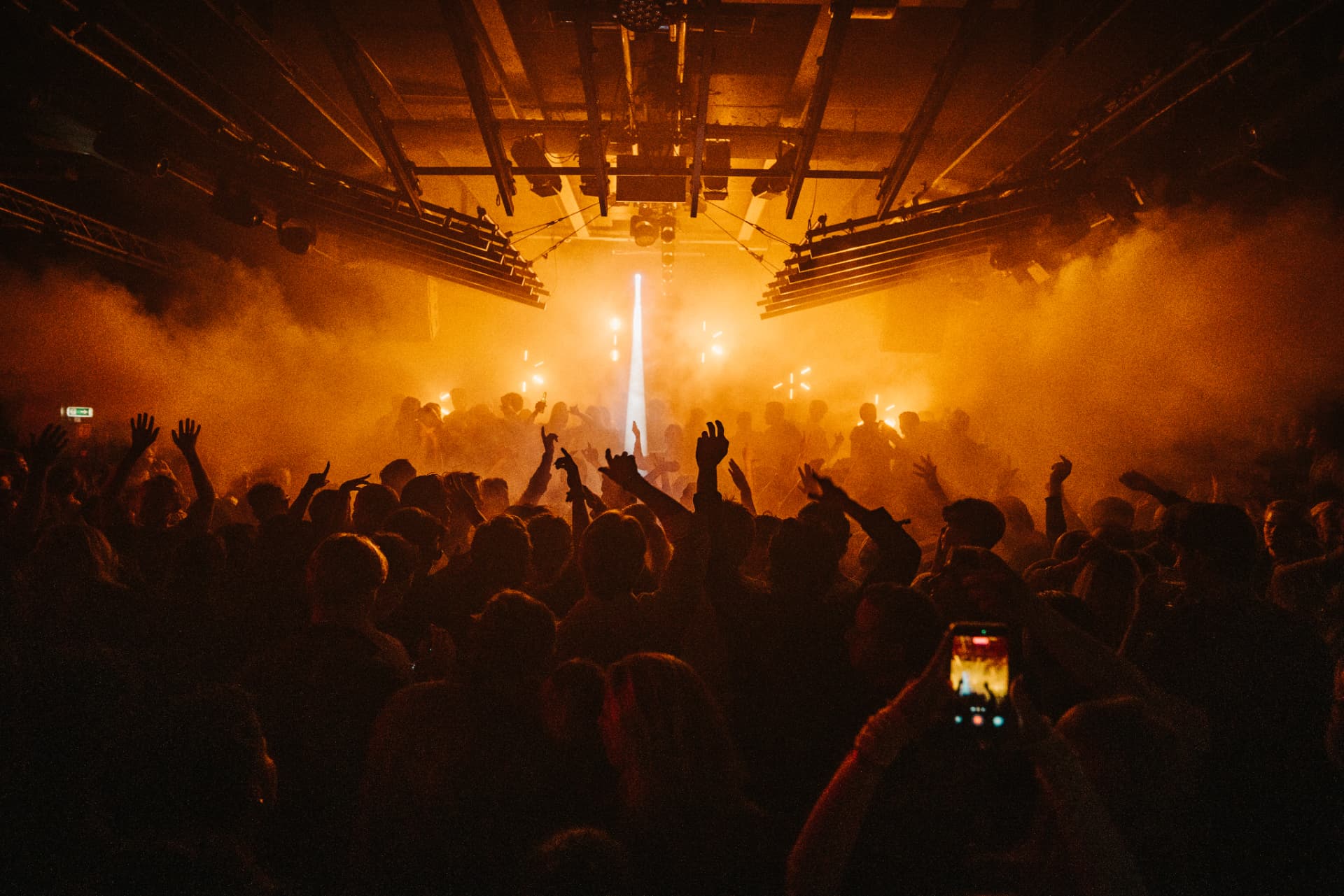 Hands up in the smoke at HI STAKES, Surr Arena